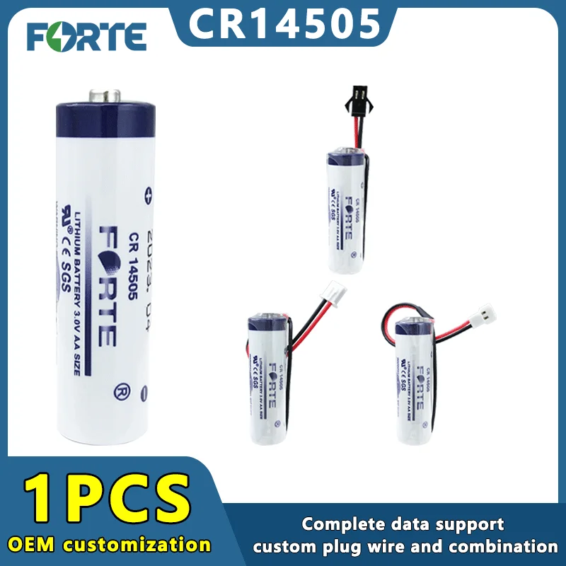 

Forte CR14505 3V AA Size Not Rechargeable Lithium Battery Suitable For Water Meter Smoke Alarm Temperature Detector LoT Device