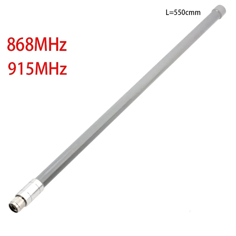 A72T 3X 12Dbi 868Mhz 915Mhz 최적화된 튜닝 헬륨 옴니 마이너 유리 섬유 공중 안테나 N-남성 550Mm 유리 섬유 안테나 키트