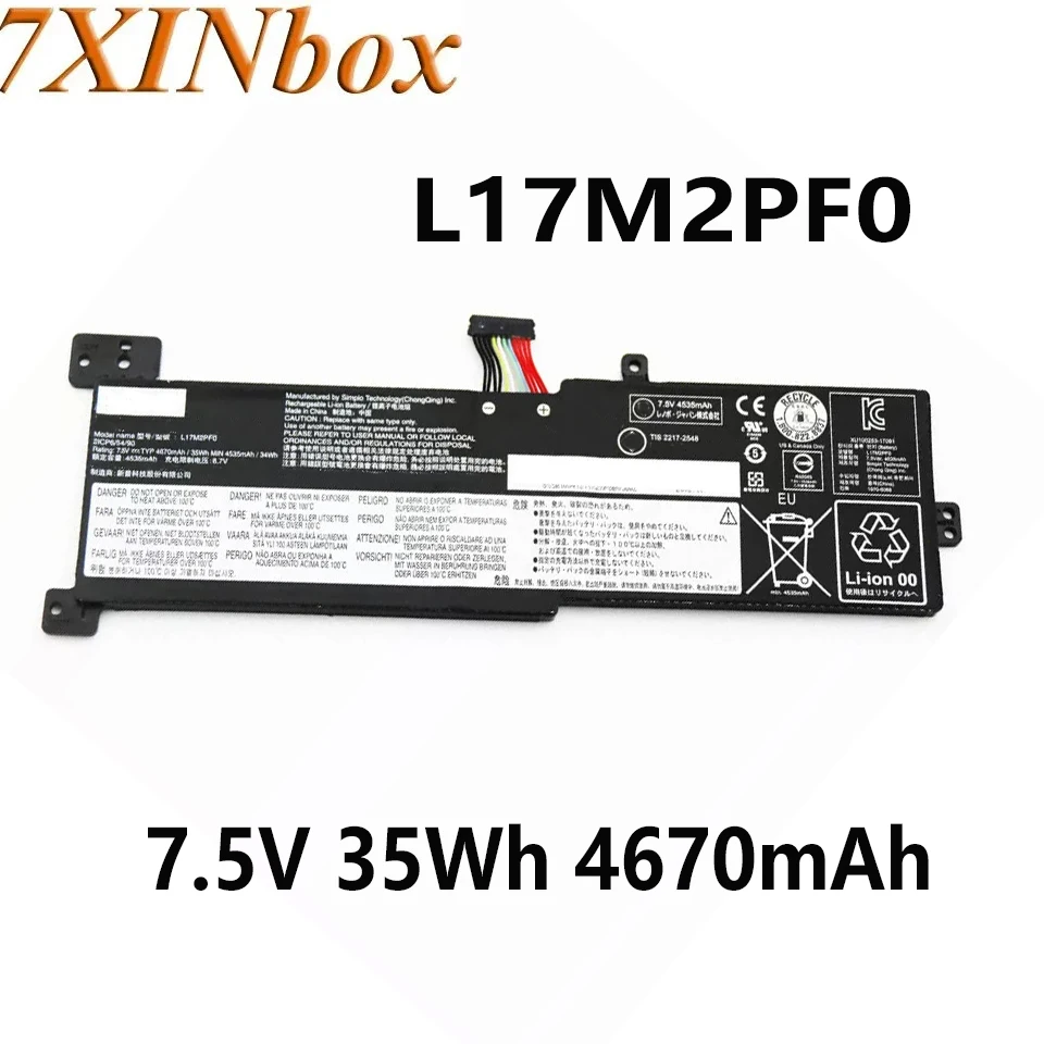 

Аккумулятор XINbox L17M2PF0 7,5 в 4670 мАч для ноутбука Lenovo IdeaPad 330 330G 15ARR 81D2005CUS L17L2PF0 L17M2PF1 L17M2PF2