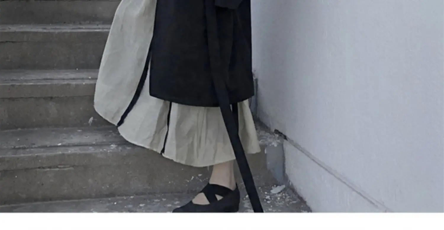 Black Oversized Dark Trench Windbreaker