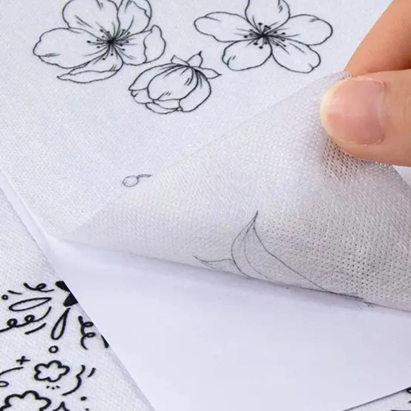 5PCS A4 DIY 수용성 자수 스티커 끈적끈적한 수용성 자수 안정제 인쇄 가능한 종이 워시 어웨이 안정제