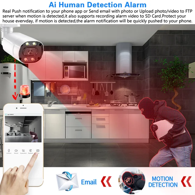 32CH NVR Kit 4K 8MP Outdoor POE Security Camera System Smart AI Motion Detection Two Way Audio CCTV Video Surveillance Cam Set - Image 3
