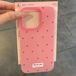 Chic White Polka Dots Design 2 - in - 1 Matte Phone Case for Redmi 13 (Rose red T12505)