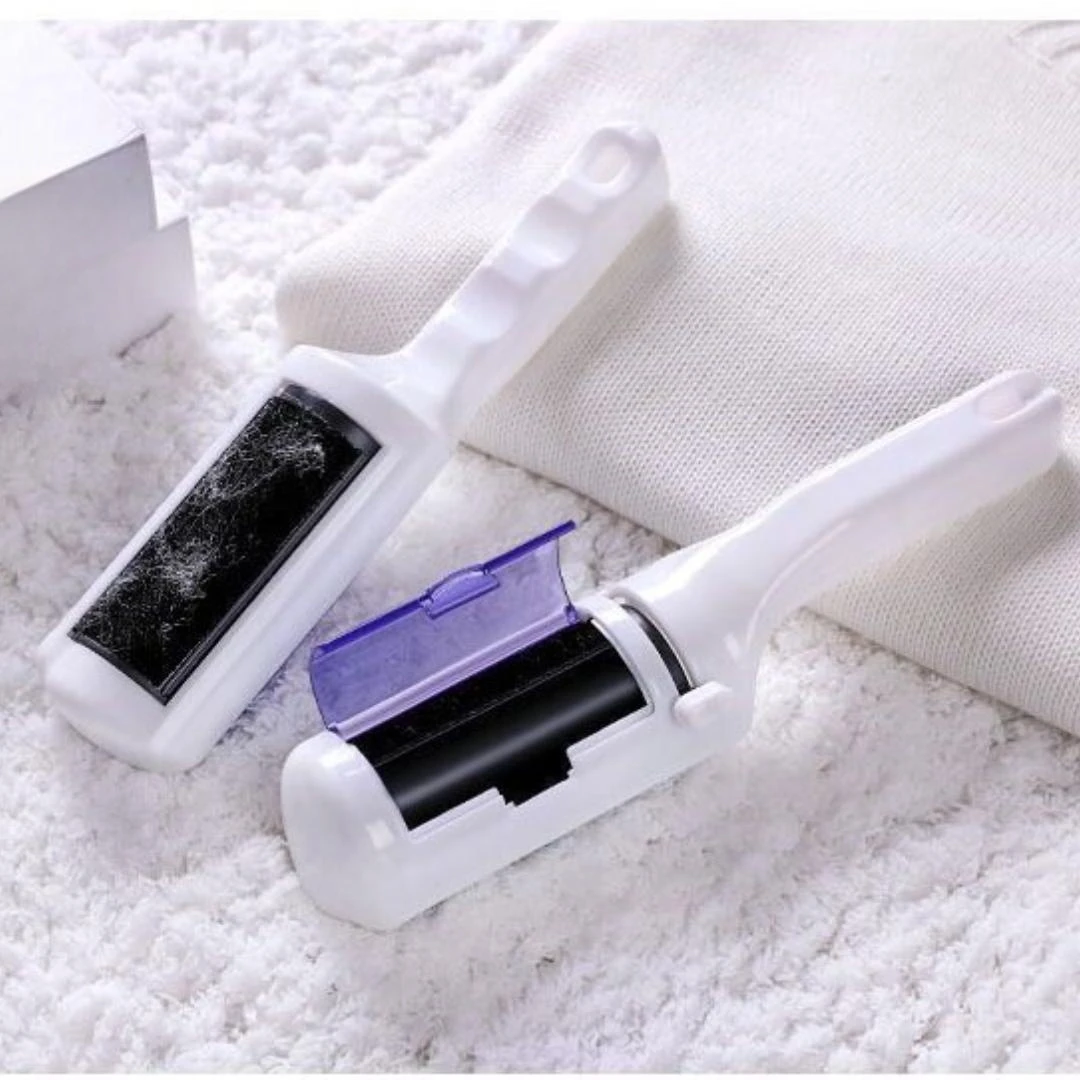 Durable Pet Cleaning Grooming Reusable Rotary Cylinder Shape Small Lint Self Cleaning Cat Dog Hair Remover Roller Brush