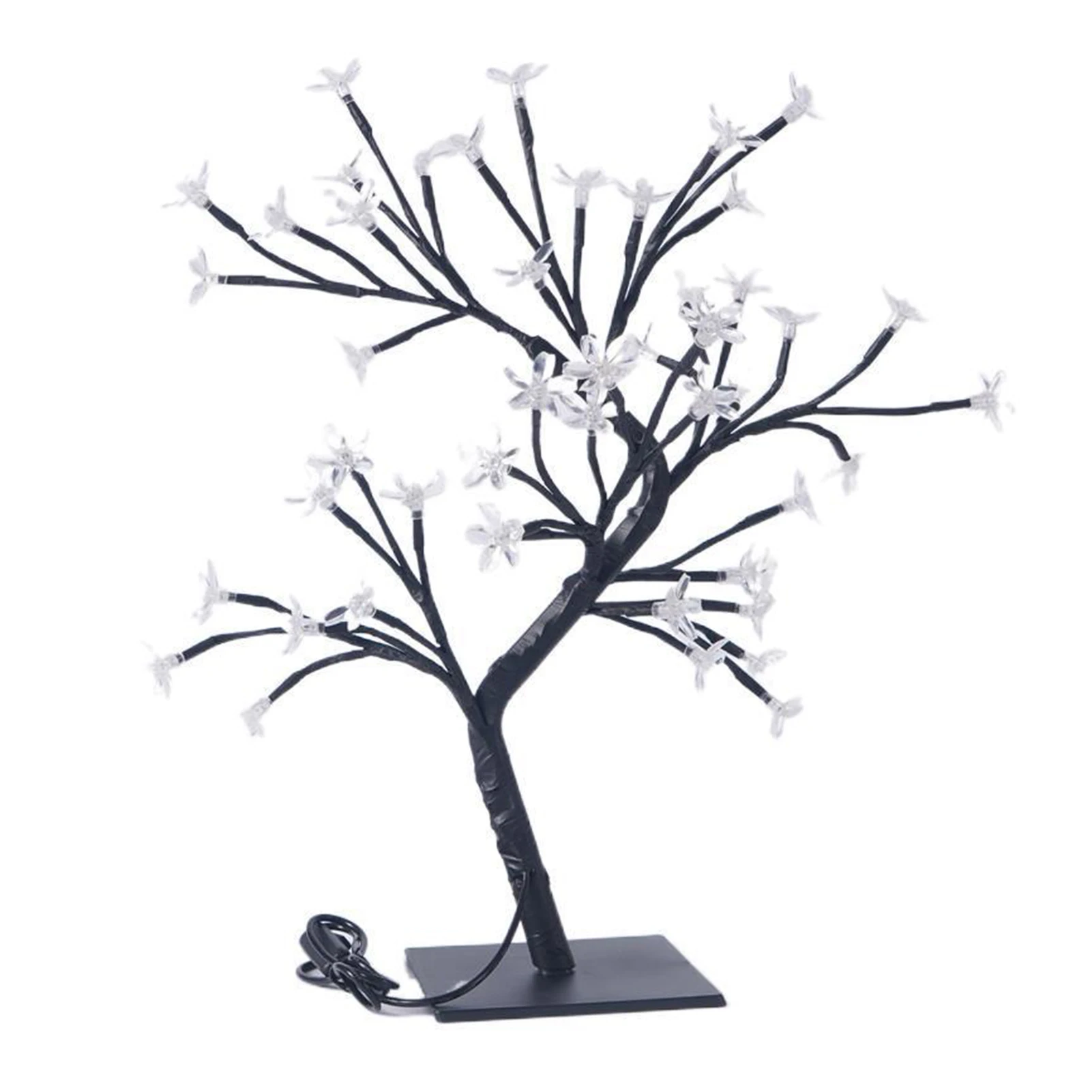 야간 조명 시뮬레이션 벚꽃 나무 램프 철제 아트 USB 야간 조명 크리스마스 휴일 방 장식 테이블 램프