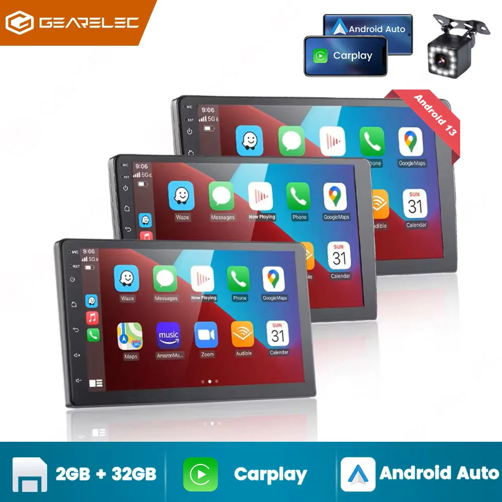 Android 13 Car Radio CarPlay Android Auto Multimedia Player 2 DIN ...