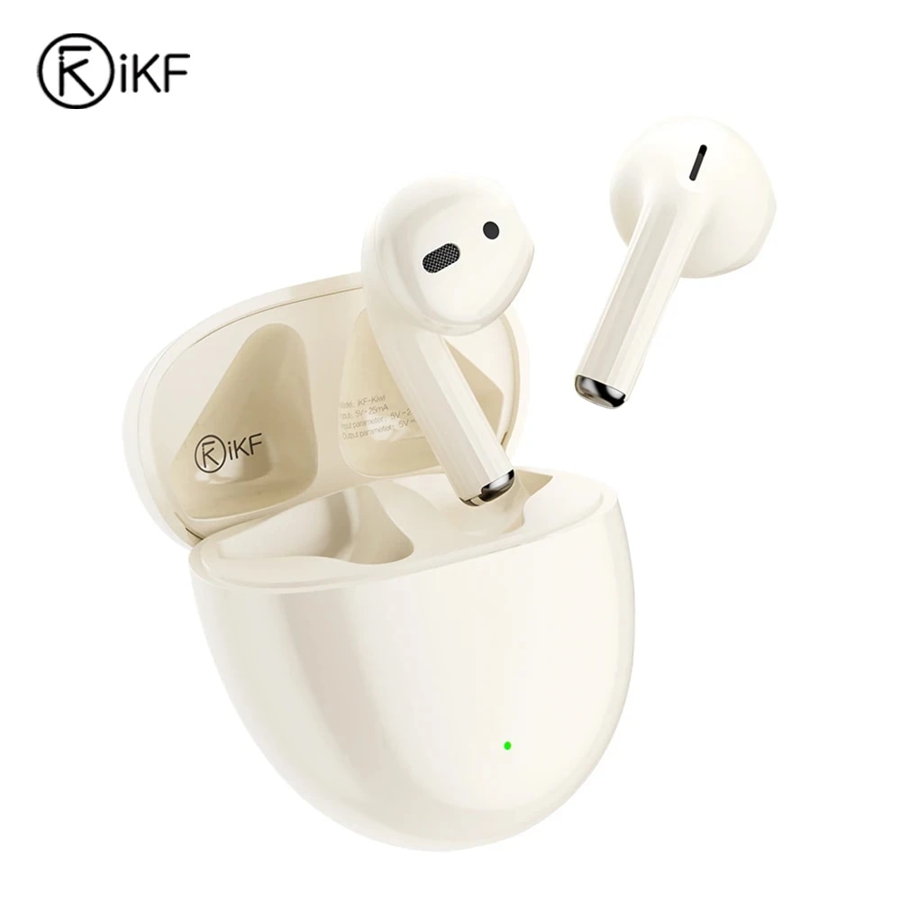 IKF Kiwi Mini Wireless Bluetooth Earphones ENC Clear Call Semi-In-Ear Earphone Music Earbuds IPX5 Waterproof 25 Hours Playtime