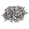 100PCS 1.06IN / 27mm Mini Metal Alligator Clips, Silver Tone Nickel Plated Test Line Spring . 2