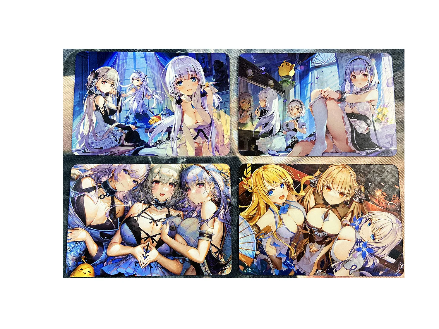 

4pcs/set ACG Beauty Azur Lane Ship Girl 4th Anniversary Sexy Girls Refraction Hobby Collectibles Game Anime Collection Cards