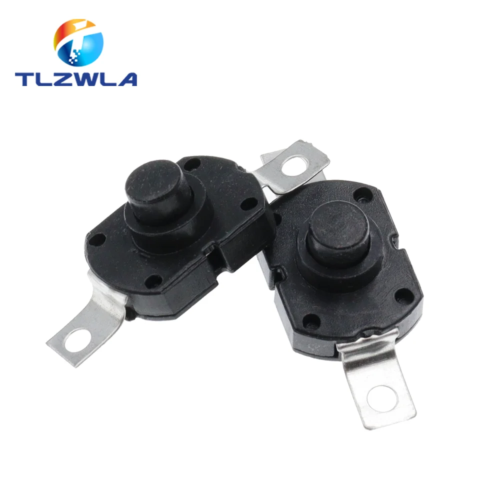 10PCS Push Button Switch 1712KD 30V 1A Flashlight Switch LOCK 17X12X9.5MM Table lamp Flashlight Button ON-OFF push button switch