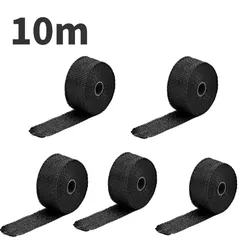 High - Temperature Fiberglass Exhaust Heat Shield Wrap (5pcs 10m)