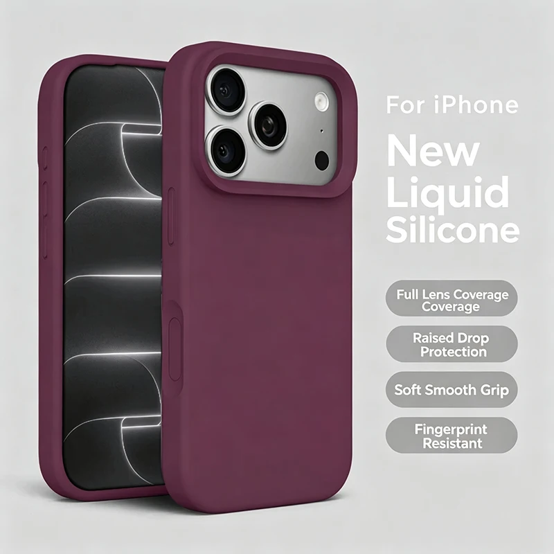 Silky Feel Liquid Dopamine Silicone Phone Case - Shockproof Soft Back Cover