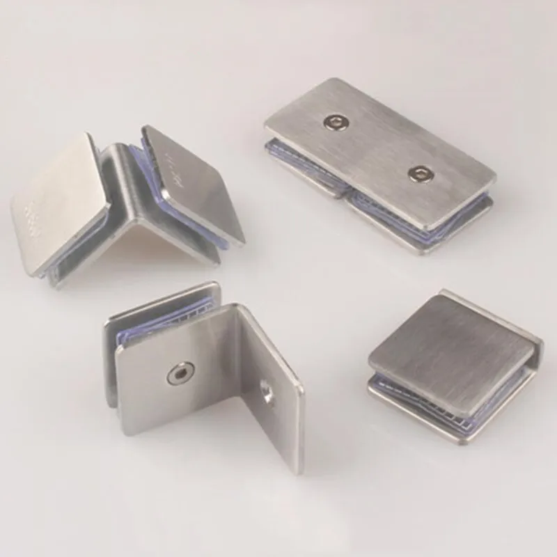 304 stainless steel glass partition code glass to wall 90 degree single side corner code bathroom fixed clamp wall clam DG1362A
