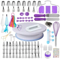 Kit de herramientas de decoración de pasteles, mesa giratoria, herramienta para hornear, boquilla para decorar, juego de bolsas para hornear - Image 2