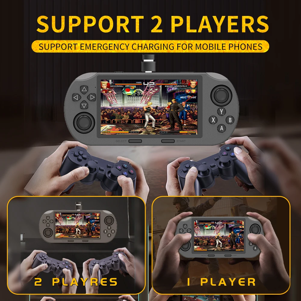 SF3000 Portable Mini Handheld Game Player 4.5 Inch IPS Screen Retro Video Game Console Built-in 20000+ Games for PS1/GBA/SFC 5