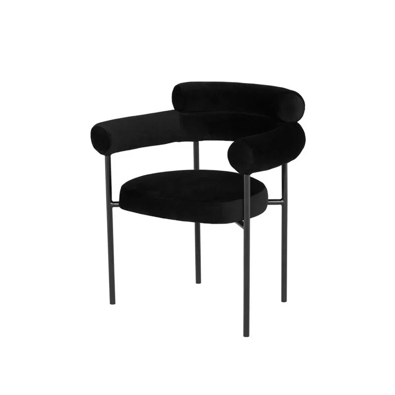 High-End Dining Chair with Comfortable Backrest and Stainless Steel Frame for Home and Restaurant