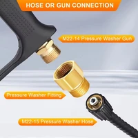 Pressure Washer Coupler M22 15mm Female Thread to M22 14mm Male Quick Fitting For Washer Gun Connection Hose Nozzle Car Wash 2