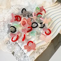 10pcs Red Colors New Year Girls Crown Butterfly Children Hairbands No Harm Cartoon Towel Rope Ponytail Holder Kids Rubber Band - Image 3