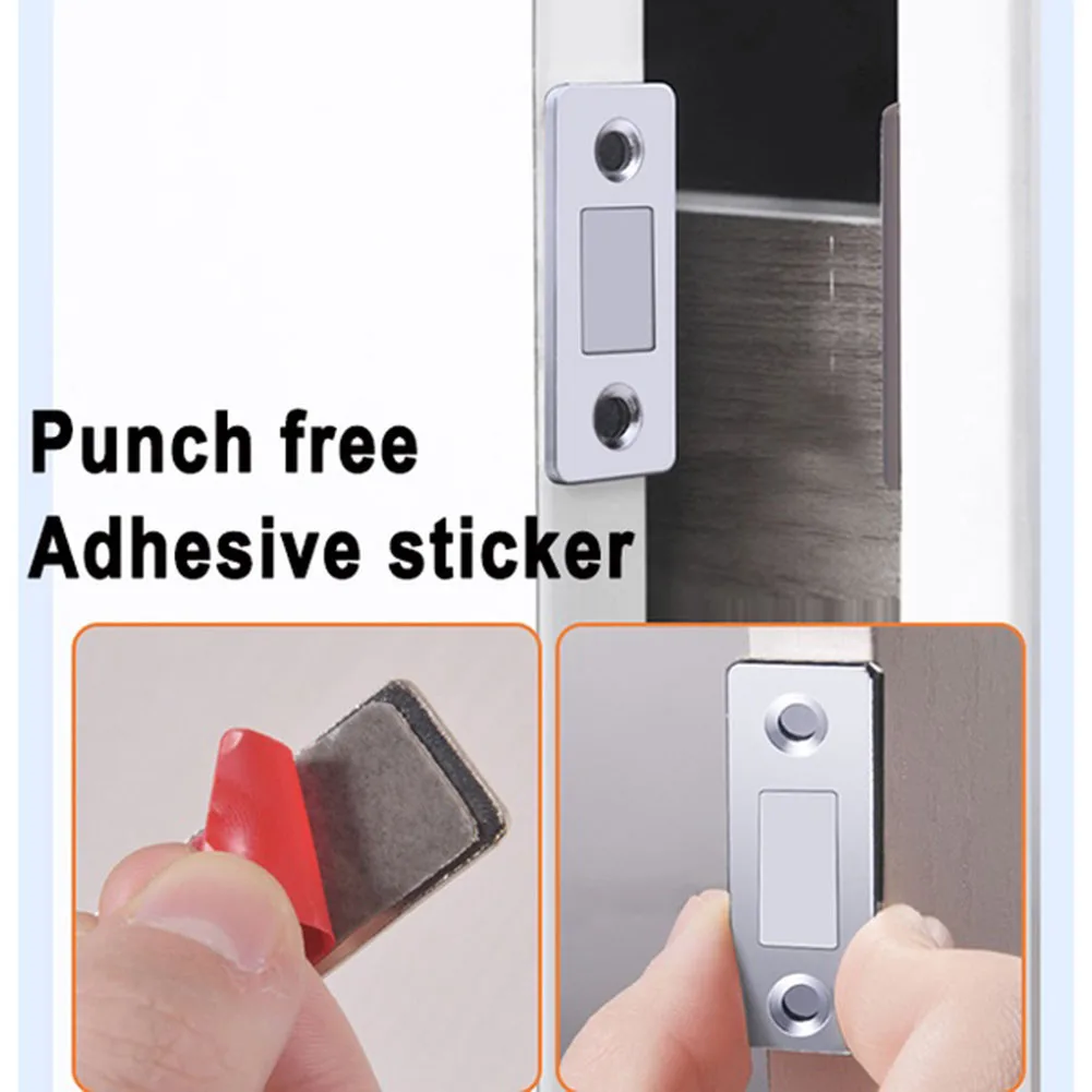 

Durable High Quality Brand New Home Cabinet Door Locks Cabinet Door Suction 42*32mm Attractor Invisible Metal + Magnet