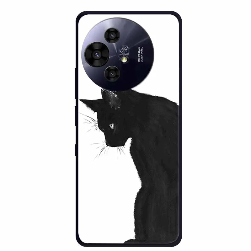 Premium Black Silicone Protective Case for TCL 50 Pro NxtPaper 5G
