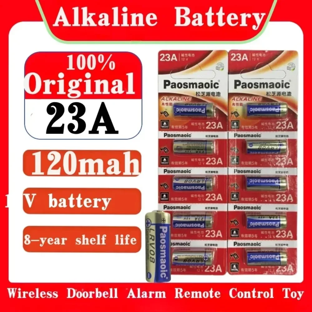 Alkaline Battery 23A 12V Battery 5PCS 23A 12V 23GA A23S E23A EL12 MN21 V23GA For Wireless Doorbell Alarm Remote Control Toy