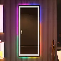 LUVODI Oversize RGB Wall Decorative Full-body Mirror Dimmable Defogging Bathroom Mirror with Touch Switch 2