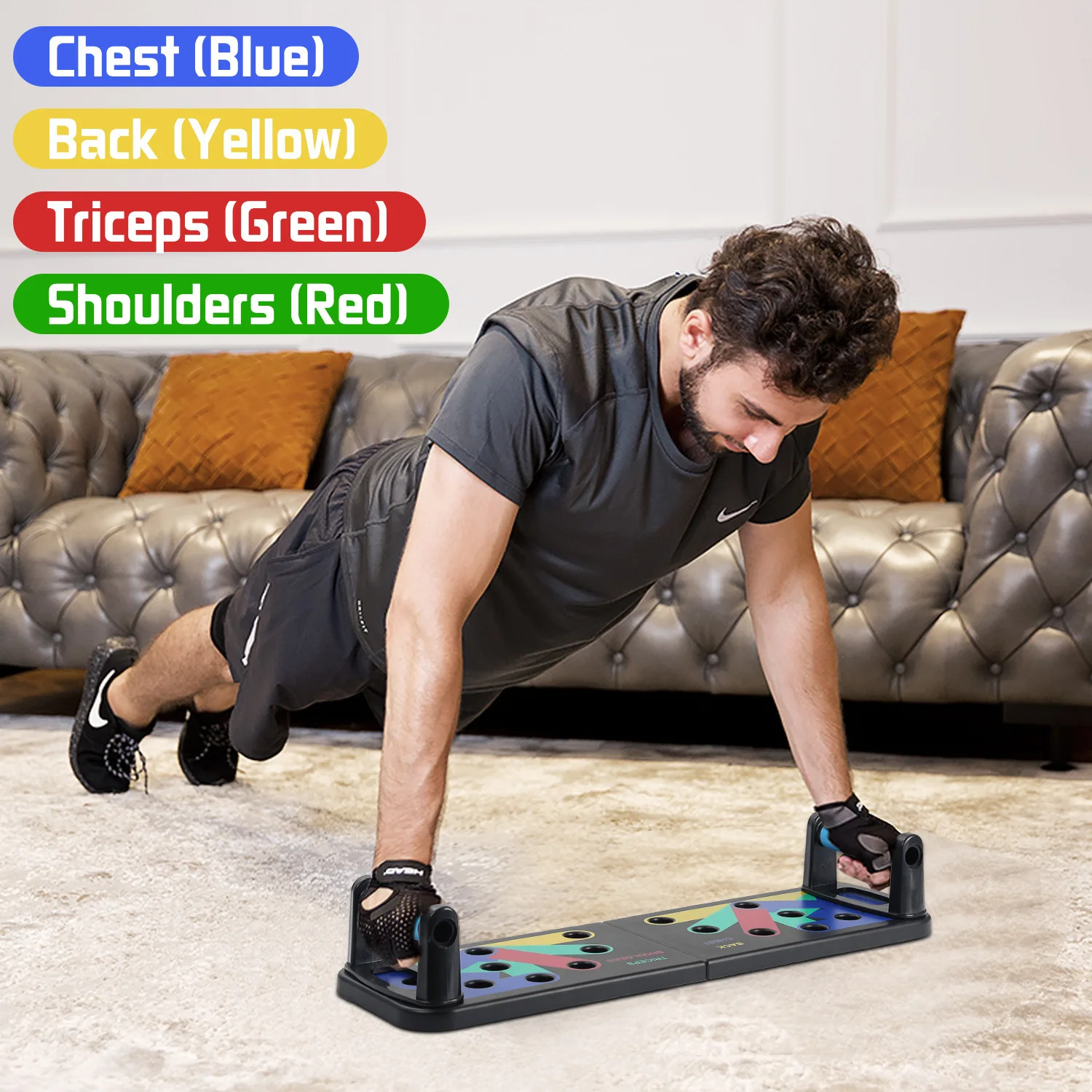 Push Up Stands 13 Funtions Detachable Small Support for Chest Muscle and Arm Strength Multifunctional Fitness Supine Equipment
