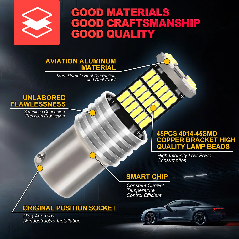 Hohe Qualität 1156 Canbus 8200LM LED Rückfahrlichter Auto Licht Upgrade Chip Für Skoda Octavia 2 3 Fabia Yeti Superb Plug Play – Detail 6