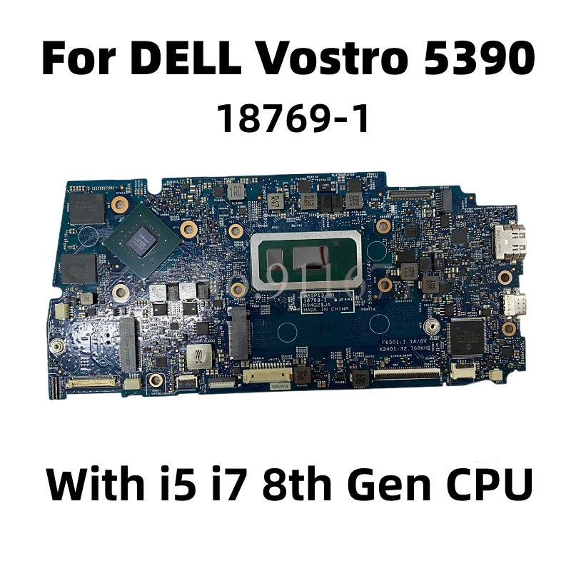 

Оригинальная материнская плата для ноутбука DELL Vostro 5390 18769-1 с процессором i5 i7 8-го поколения, 8 ГБ ОЗУ, материнская плата P32KC X0KN2 T6C16