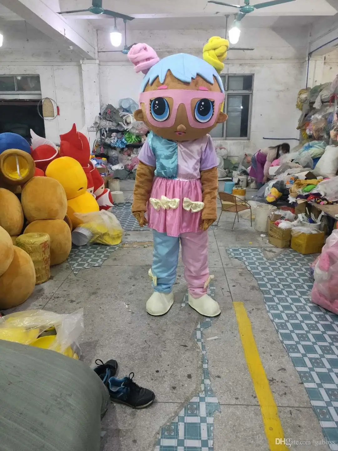 

New Adult Halloween Christmas Doll Girl Mascotte Fancy Cartoon Mascot Costume Plush Fancy Dress Mascot Costume