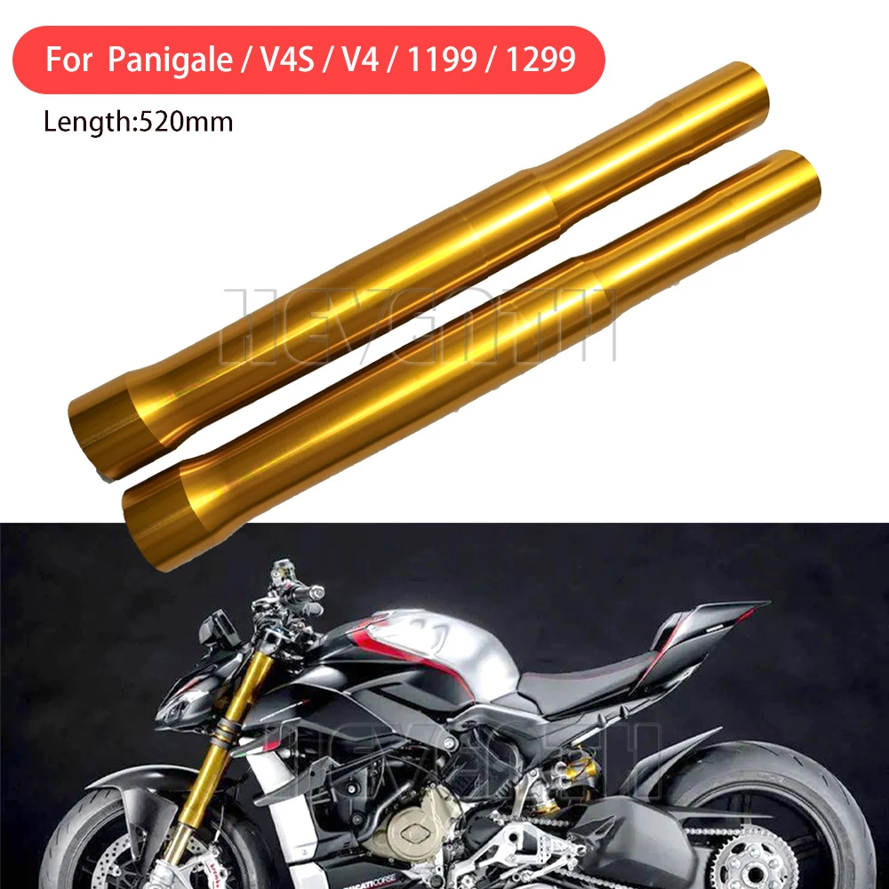 

Наружные трубки вилки передней вилки мотоцикла для Ducati Panigale V4S 2021 V4 2019-2022 1199 1299 передняя вилка стойки 520 мм