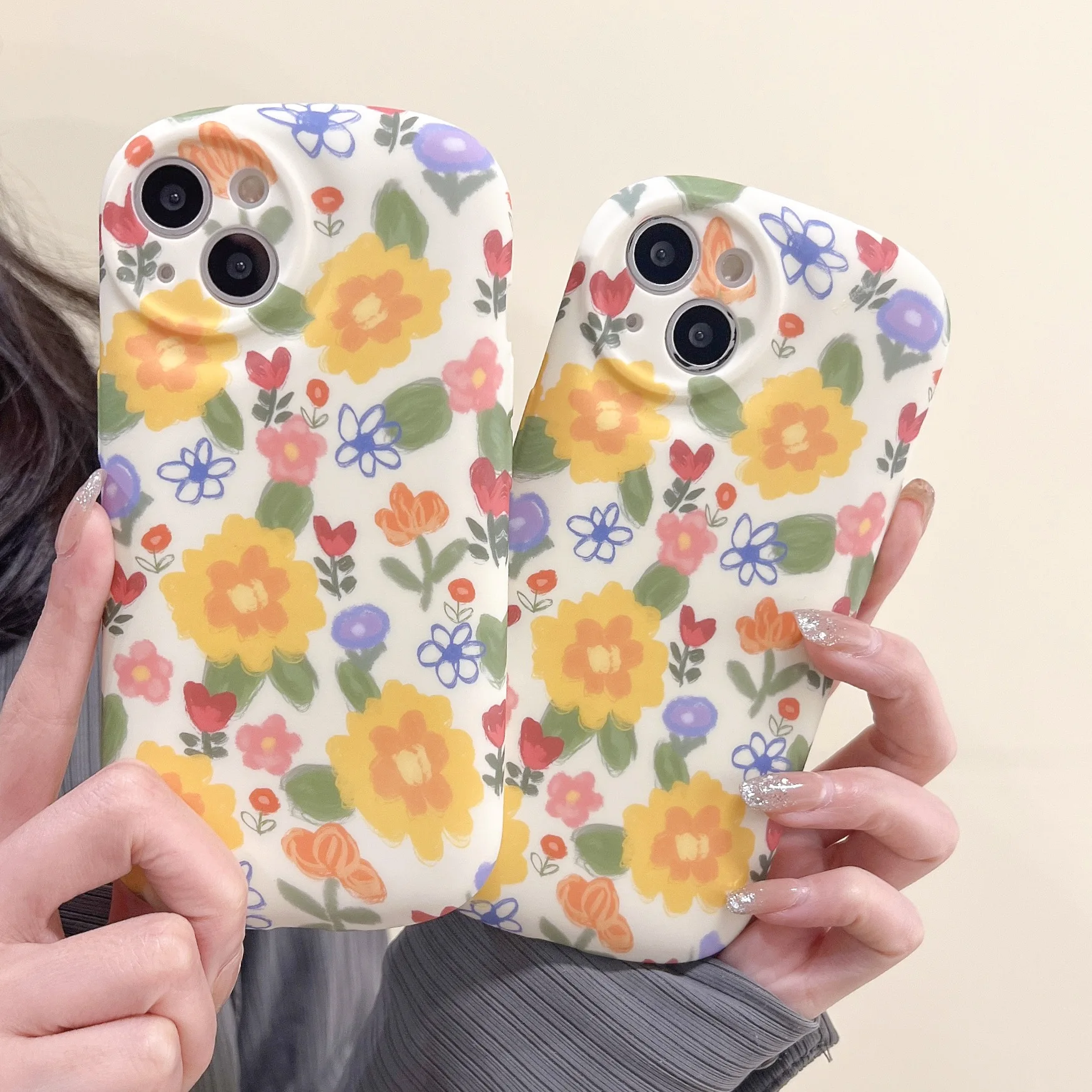 

Full screen colored yellow flowers Phone Case For iphone 14 13 12 11 Pro Max X XR XSMAX 7 8 Plus SE TPU Case Cover new products