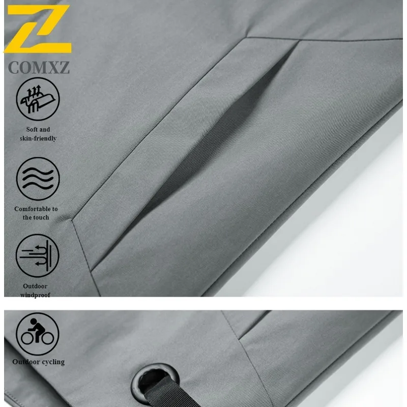 EiAO Jacket Korean Streetwear Hooded  Windproof Waterproof Workwear Coat for Men Camping Hiking Fishing Trendy Casual Wear 2025