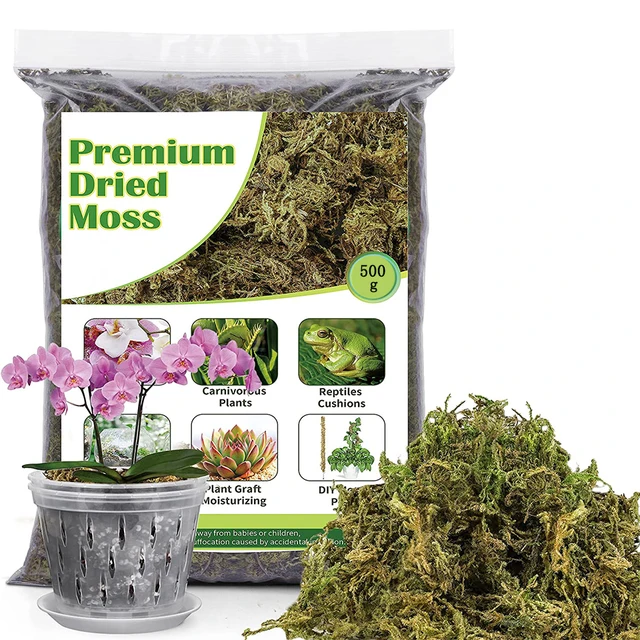 Sphagnum Moha 500 G Szárított Erdei Cserepes Keverék Növényekhez Természetes Húsevő Növény A Hüllőkhez Terrárium Dekorációhoz