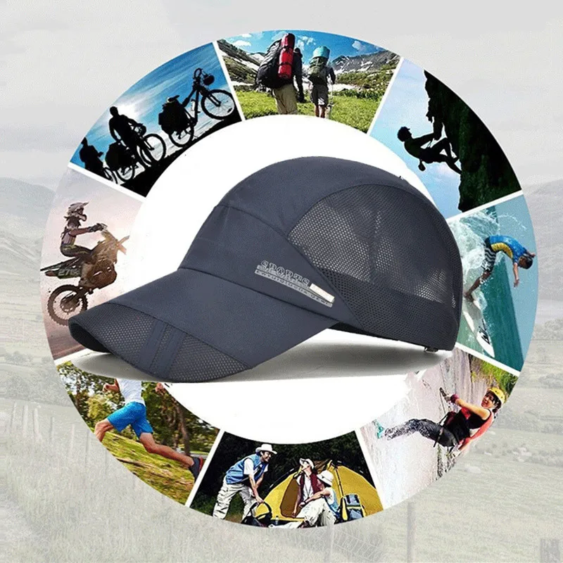 Summer Sun Hat for Men Women UV Protection Fishing Hat Outdoor Sports  Baseball Caps Quick-drying Mesh Breathable Beach Golf Cap