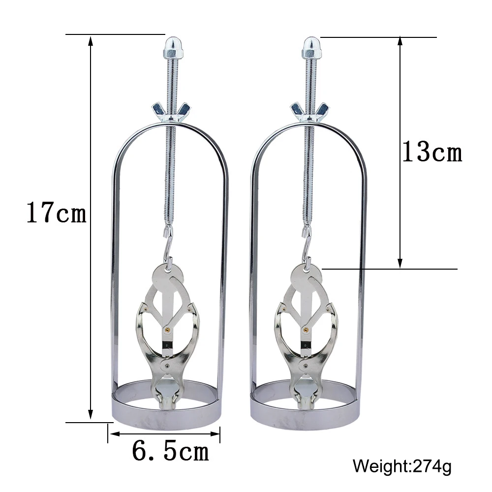 Electric shock nipple clamp rings heavy metal breast squeeze puller E-Stim boobs enlarger massage clips SM female sex tool