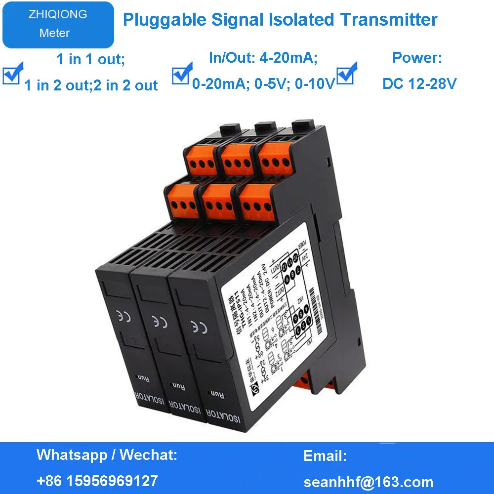 Current Signal Isolator 4 20mA Input Signal 1 In 1 Out Analog Output