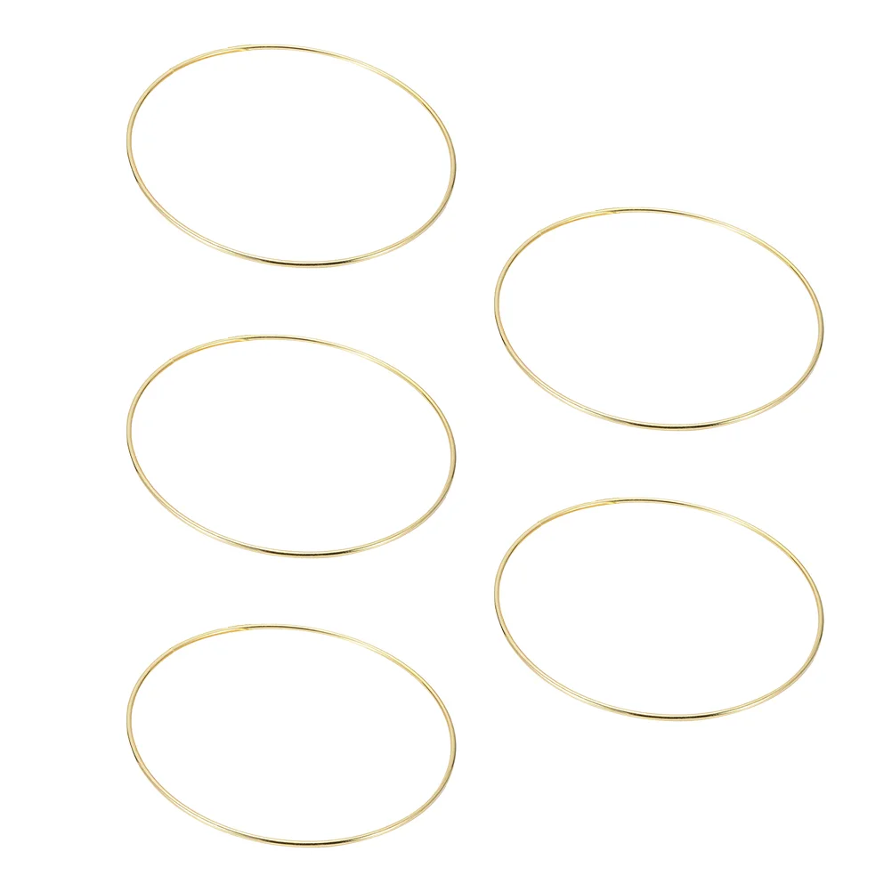 5pcs 10/15/20CM Metal Ring Dreamcatcher Hoop Rings DIY Circles Round Wooden Wind Chimes For Wedding Decor Outside DIY Handmade