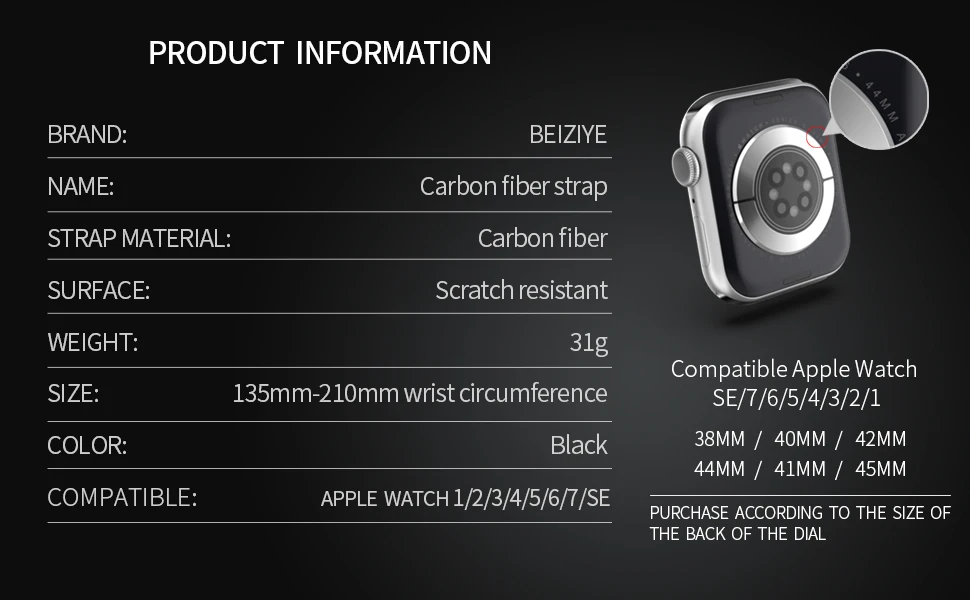 Luxury Carbon Fiber Band for Apple Watch Band 46mm 45mm 44mm
