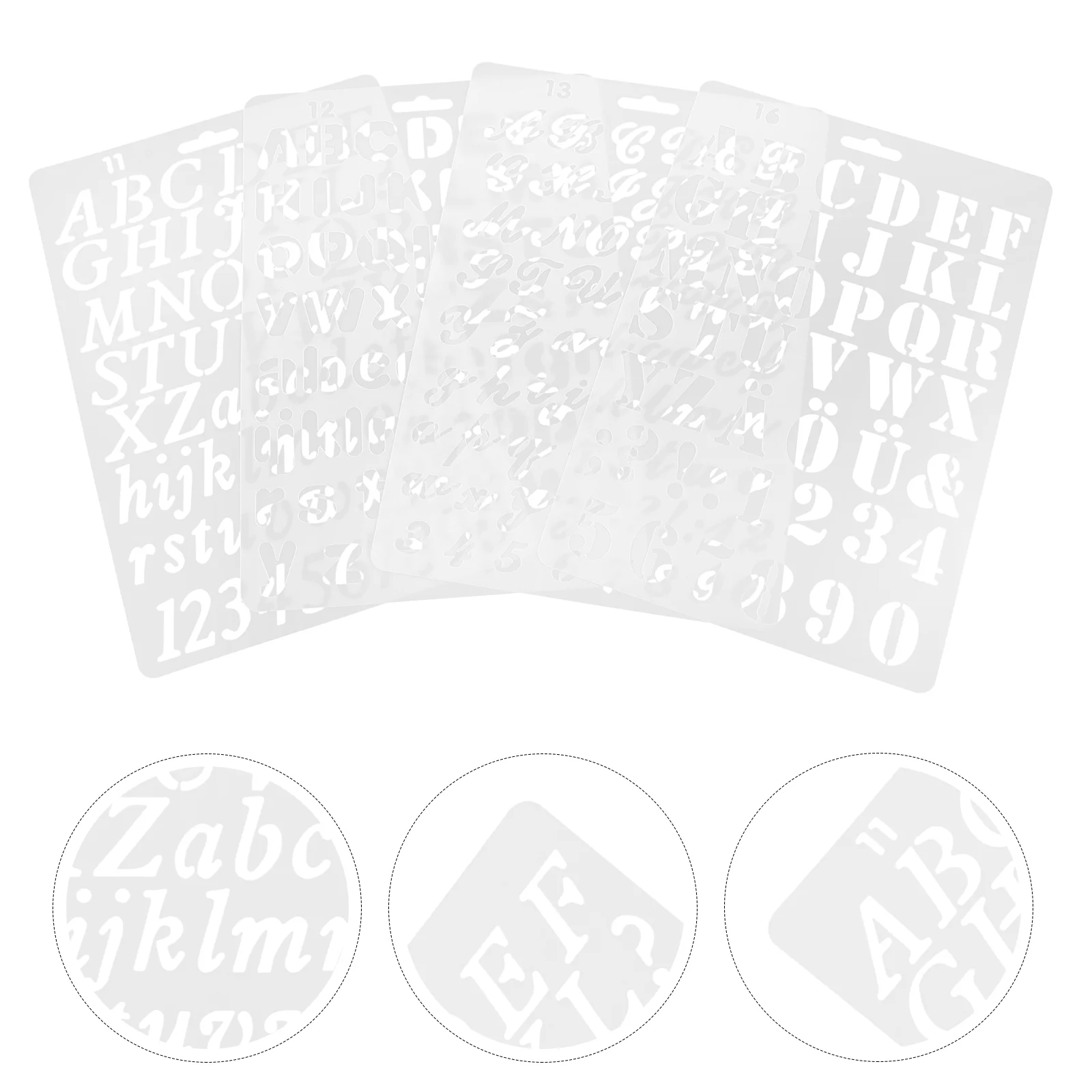 

8pcs Stencils Letter Stencils Stencils Plastic Stencil for Painting DIY Craft with Numbers and Signs