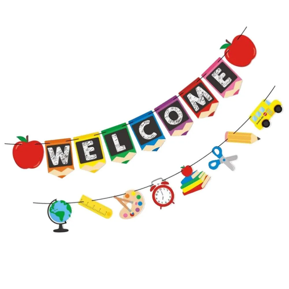 Opening Season Back to School Season Flag Party Classroom Decoration Flower Banner | Back To School Banner