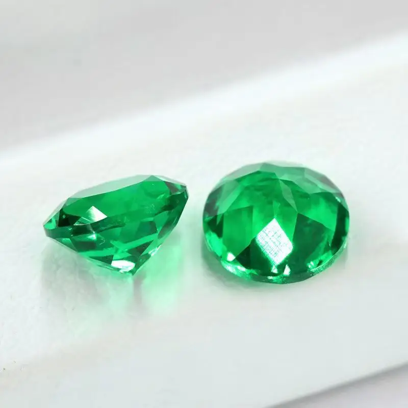 Lab Grown Zambia Gemstone Round Shape Loose Gemstones Colombia For Jewelry Making AGL Certificate