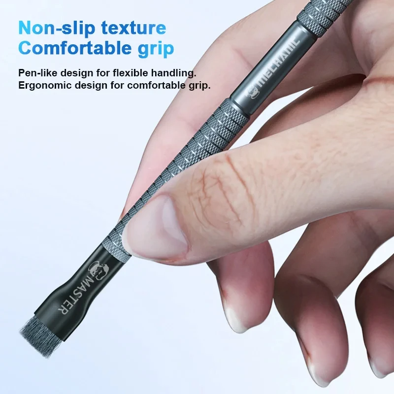 MECHANIC Motherboard Cleaning Brush Dust Cleaning with Replacement Head Cellphone Chip Tin Glue Removal Bristle/Steel Brush tool 4