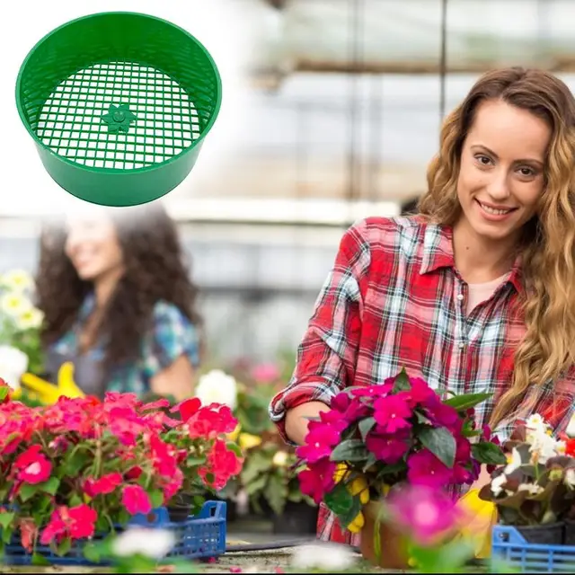 Kerti Talaj Szitter 3 db Háló Szitát Szitáló Serpenyők Kert Vetőgép Ültetéshez Fű Ürítő Kertek Szitálása - Image 2