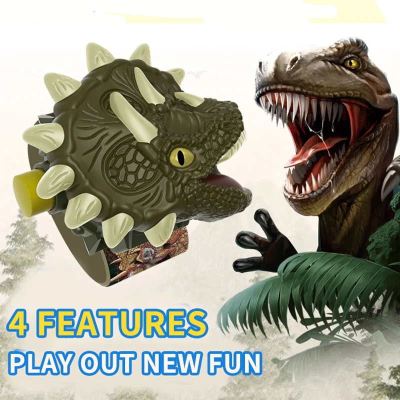 Children Watches Dinosaur 24 Projection Patterns Toys for Boy T-rex Projection Cartoon Watch Clock Kids Christmas Gift 4