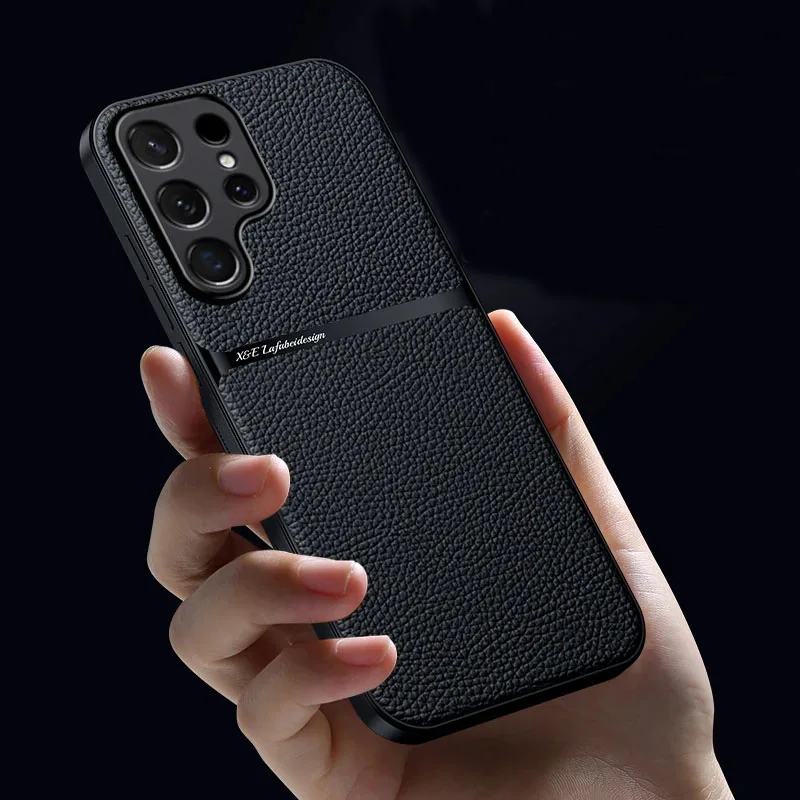 Custodia in pelle Texture S24 S22 Plus 5G Funda per Samsung S21 Ultra S20 S23 FE Cover magnetica per telefono_voghion.com