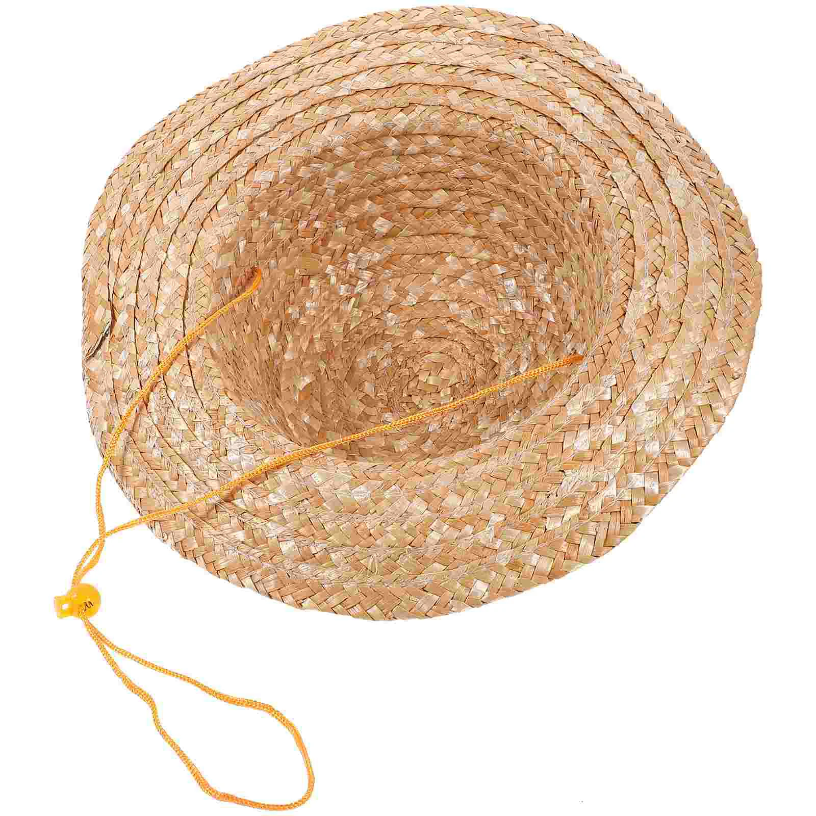 Kids Straw Hat Beach Sun Cap Outdoor Sun Protection Hat Handicraft Summer Party Farmer Costume Hats