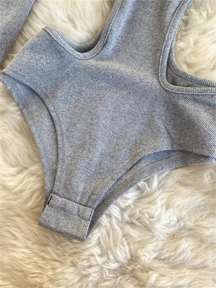 Syiwidii Bodysuits Women Fall Winter 2022 New Hollow Out Beach Style