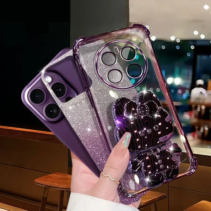 Fashion Bracelets Anti-Fall Shell with Makeup Mirror Holder Phone Case