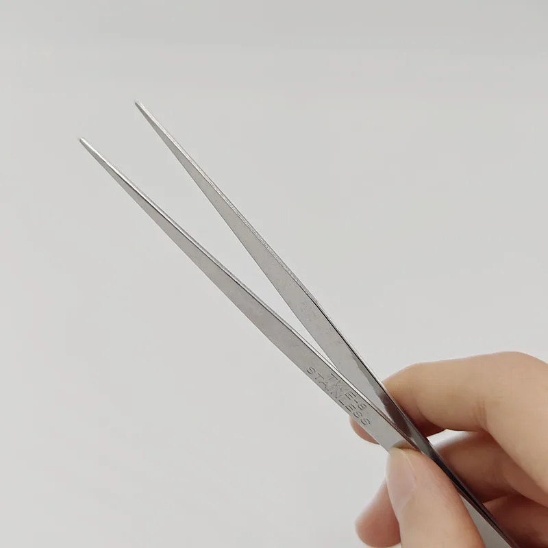 Description Picture 5 of itemSpecial Tweezers For Sewing Machines Thickened Stainless Steel Precision Tweezer Tools Needle Threading Elbow Straight Head